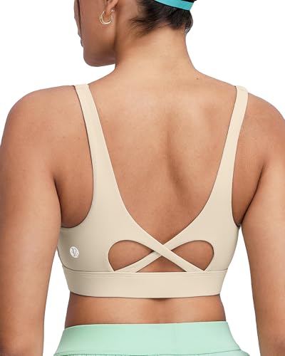 Image of RUNNING GIRL Sports Bra for Women High Support, Molded Cup High Impact Sports Bras with Sewn in Pads Workout Running Bra