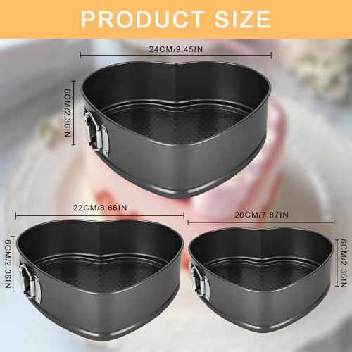 Moldes de corazón antiadherentes con base de panal para desmolde perfecto 3