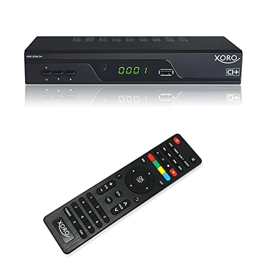Xoro HRK 8760 CI+ HD-mottagare för digital kabel-TV (HDTV, DVB-C Tuner, HDMI, PVR-Ready + Timeshift, CI+, S/PDIF, USB 2.0) svart