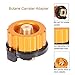 Propane to Butane Adapter Camping Stove Adapter 1 Lb Propane Tank Input EN417 Lindal Valve Output w/Butane Canister Nozzle Input EN417 Lindal Screw Cartridge Output Gas Converter LPG Canister Adapter