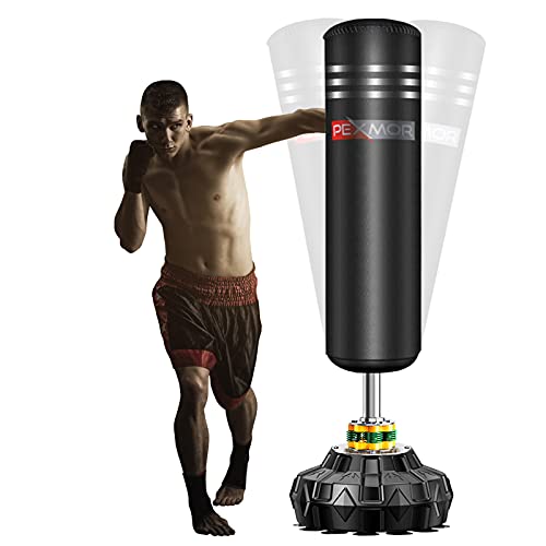 PEXMOR Freestanding Punching Bag Heavy Solid Boxing Bag with Suction Cup Armor Base & Noise Vibration Absorption Device for Adult...