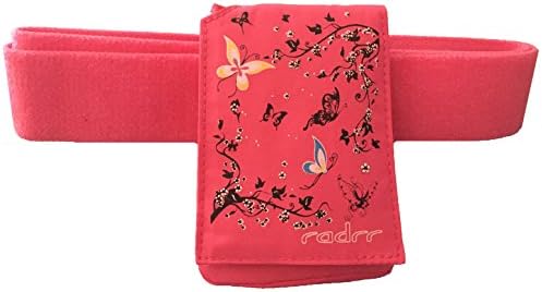 Insulin Pump Universal Case - Pink Butterflies Design with Belt