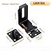 90 Degree Hasp Lock Latch,304 Stainless Steel Right Angle Safe Padlock Clasp Hasp,Desk Drawer Lock Latch Security for File Cabinet, Desk Drawer, Tool Box, Mailbox, Bookcase (1, Black)