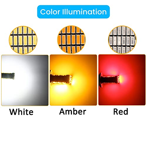 Image of T15 W16W 45 LED Canbus Signal Indicator Light Lamp (Set of 2) (Red)