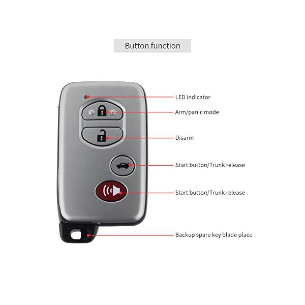 EASYGUARD ec002-T-NS Rolling Code PKE car Alarm System with Passive keyless Entry Remote Start Push Button Start Stop Touch Password Entry Shock Sensor Warning auto Locking Unlocking car Doors - Image 3