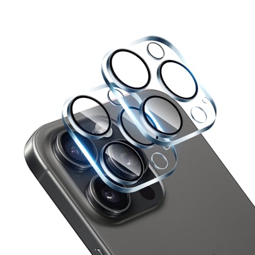【2枚セット】 対応 iPhone 16 Pro/iPhone 16 Pro Max カメラフィルム 2枚 用 アイフォン16プロ / アイフォン16プロマックス カメラ レンズ 保護カバー カメラ保護フィルム 黒縁取り 露出オーバー防止 【 硬度9H 日