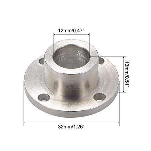 DMiotech Lot De 4 Accouplements Bride Rigide 12mm Intérieur - Connecteur Arbre Moteur RC Argent