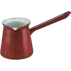 IBILI 910145 Koffiepot Roja Turkse stijl 0,5 l van geëmailleerd staal in rood, 10 x 20 x 10 cm