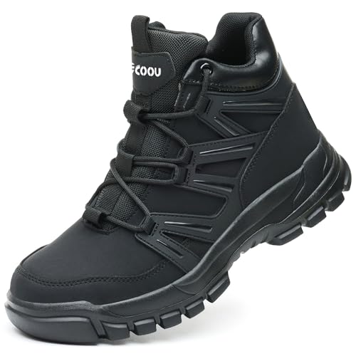 COOU Botas de Seguridad para Hombre Ligeras Botas de...