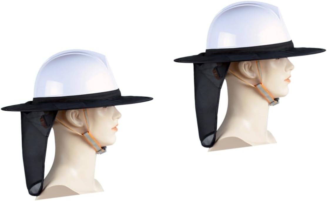 2pcs Visor Accessories Sun Hat Outdoor Accessories Hard Hat Helmet Cap Hard Hat Sunshade Cooling Black Sunshade Cloth Helmet Sun Shield Accessories