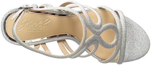 Jewel Badgley Mischka Women's SIMBA Sandal, Silver, 7.5 M US | Image 4