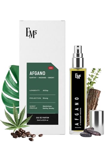 Image of EM5 Afgano Perfume For Men | Amber Smoky Oud Wood Musculine Fragrance | Eau De Parfum Spray | Gift for Him | 15 ml
