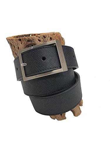 Calvin Klein Men's Swivel Buckle Belt Saffiano Reversible Size M2