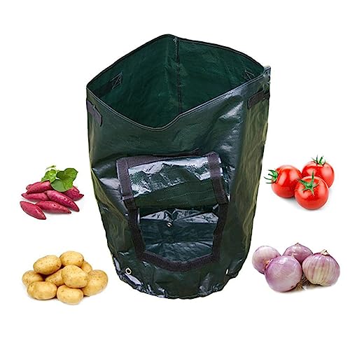 ANDRESLAD Bolsas De Cultivo De Verduras Bolsa De Plantación para Patatas Zanahorias Tomates y Cebollas Resistente con Asas y Solapa Ideal para Jardín y Huertos Urbanos