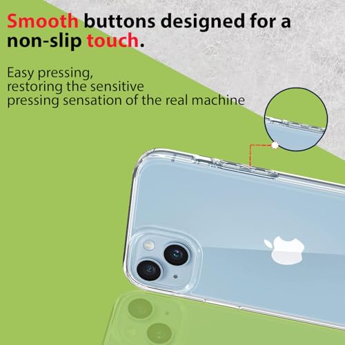 Image of KACA Clear Back Cover Case for Apple iPhone 15 Plus |Case for iPhone 15 Plus|Shockproof Bumper TPU Protective Design|Apple iPhone 15 Plus Back Cover- Transparent