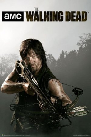 The Walking Dead Daryl Dixon "Attack Mode" Crossbow Fleece Throw Blanket - 2014
