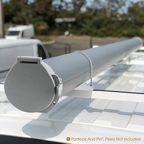 SDSNTE Steel Security Upgraded Conduit Carrier Kit Fit 6 Inch PVC Pipe for Providing Extra Storage on Truck Rack (PVC Pipe Not Included) by SDSNTE - Image 6