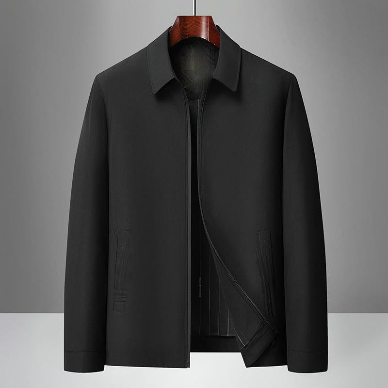 Veste d'automne homme revers couleur unie mode chic - 7