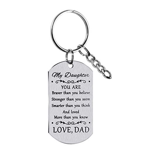 AMATOLOVE Portachiavi con scritta in inglese "to my son" da mamma e mamma, portachiavi per auto, regalo di compleanno per uomini e ragazzi, Argento