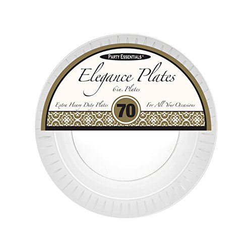 Party Essentials N661173 Elegance Hard Plastic Round Appetizer Plates, 6", Clear (Case Of 420) #TOP1