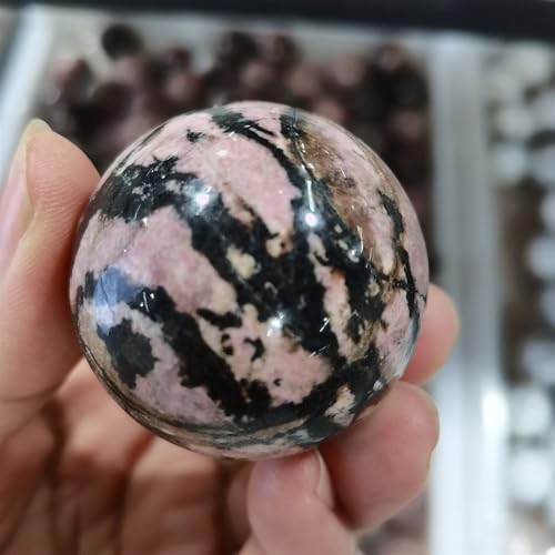 Stone Stone red Aluminum Stone Ball Crystal Ball Crafts Minerals(Rhododendron)