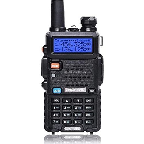 Baofeng UV-5R Two Way Radio Dual Band 144-148/420-450Mhz Walkie Talkie 1800mAh Li-ion Battery(Black)