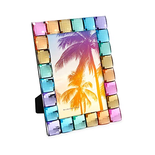 Isaac Jacobs Decorative Sparkling Jewel Picture Frame, Photo Display & Home DΓ©cor (4x6, Rainbow)