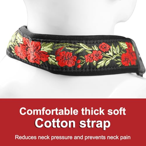 image for KUWAN Saxophone Neck Strap Soft Sax Leather strap Padded for Alto Sax 