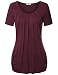 t shirt for women,Jazzco Women's On Sale Summer Short Fashionable Sleeve Plus Size Elastic Leisure Loose (Wine,XX-Large)