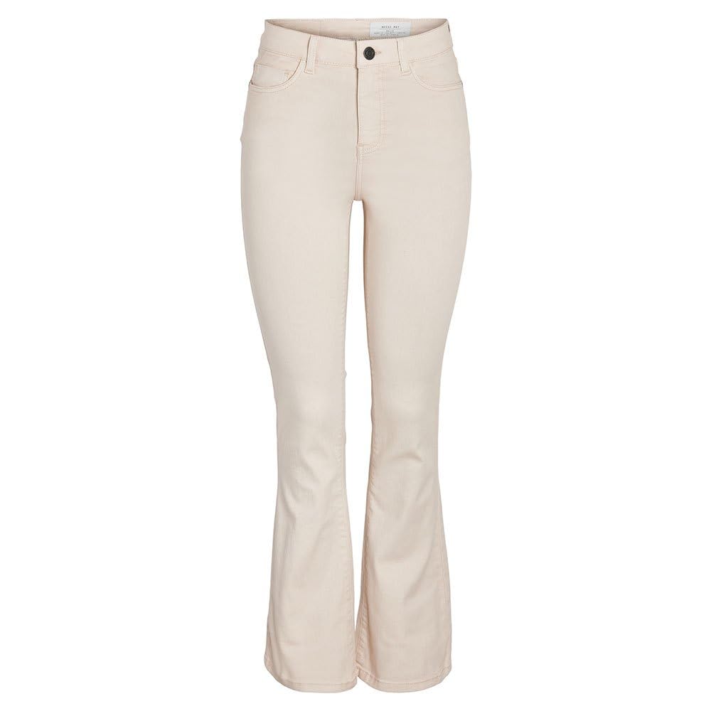 Noisy may Women's Nmsallie Hw Flare Jeans Oatmeal Noos, 31W x 32L