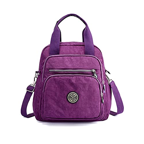 Image of Casual Backpack Women Shoulder Bag Ladies Crossbody Bag Nylon Handbag Girl Daypack for Work Travel Daily Use