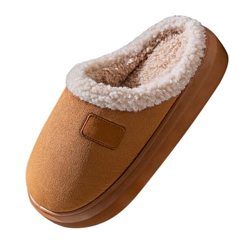 Generico Ciabatte Donna Invernali Eleganti Pelosa Ciabatte Cotone Ciabatta Spugna Comode Slippers Morbida Ciabatte Invernali Ragazza da Casa Pantofola Coppia Cartone