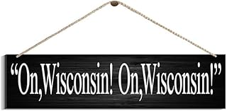 Wood Sign Board On Wisconsin On Wisconsin Kitchen Cafe Pub Decor, Wood Wal Art, Rustic Wood Decor Gift 6 X 12 Inch