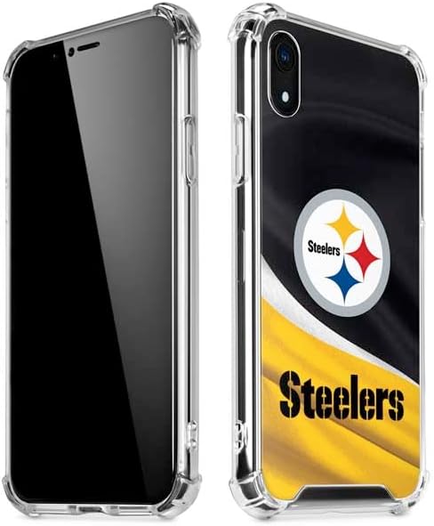 Skinit Clear Phone Case Compatible with iPhone XR - Officially Licensed NFL Pittsburgh Steelers Design