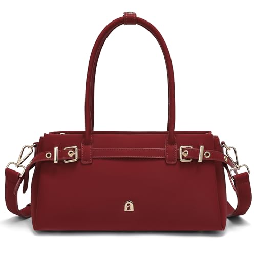 LA FESTIN Women's Top Handle Shoulder Bag - Classic Satchel Handbag, Small Crossbody Purse with Detachable Strap