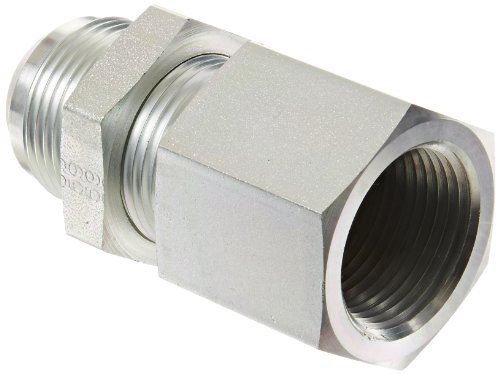Eaton Aeroquip 2239-16-16S Female Bulkhead Connector, JIC 37 Degree & NPT End Types, Carbon Steel, 1 JIC(m) x 1 NPT(f) End Size, 1