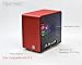 ElectroCookie Raspberry Pi 5 Case, Aluminum Mini Tower Case with Cooling Fan and Color Changing Ambient Light (Red)