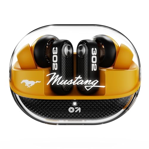 GOBOULT Mustang Sprint in Ear Earbuds with 60H Playtime, Amp App Support, 32dB Active Noise Cancellation, Quad Mic ENC, Dual Device Pairing, 10mm Drivers, BTv 6.0 TWS (Turbo Yellow)