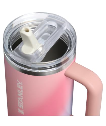 Image of STANLEY Quencher ProTour Flip Straw Tumbler with Leakproof Lid 40 oz | Built-In Straw & Handle | Cupholder Compatible for Travel | Insulated Stainless Steel Cup | BPA-Free | Sunset Spiral