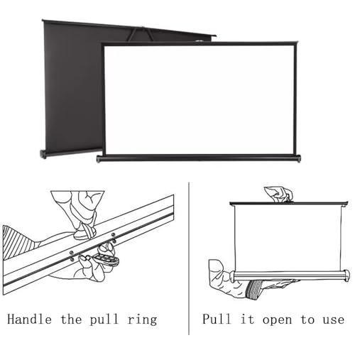 Pantalla Proyector Retráctil de 30 Pulgadas 4:3 miniatura 4