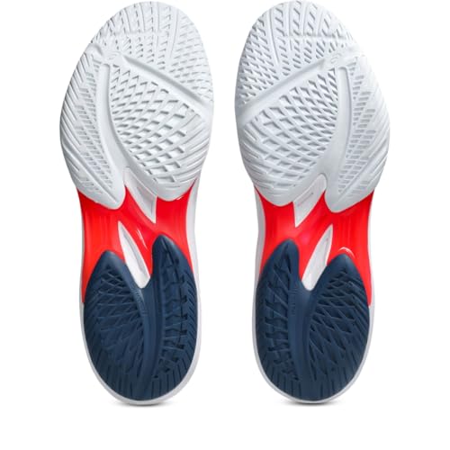 ASICS Men's Sky Elite FlyteFoam 3 Volleyball Shoes, 13, White/MAKO Blue