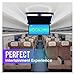 JDXQBLD 15.6 Inch Car Roof Monitor TV Flip Down 1080P Video HD Screen MP5 Player IPS with Blue Ambient Light USB SD HDMI FM Easy Setup for Trips，Black