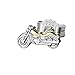 Produktbild NKlaus Einzel Motorrad klein 925 Sterlingsilber Ohrstecker Bicolor 8 * 4mm Silber Ohrring 4833