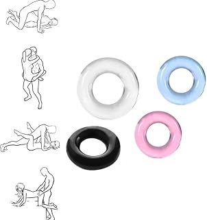 4Pcs Silicone Penis Rings Set, Cock Ring for Men Longer Harder Bigger Erections, Better Sex Pleasure Enhancing Adult Sex Toys for Men, Couples (A)