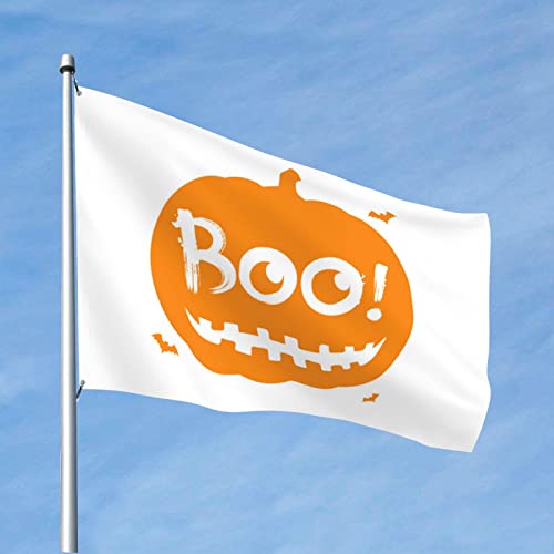 Drapeau d'Halloween Boo Citrouille grand format 152 x 244 cm