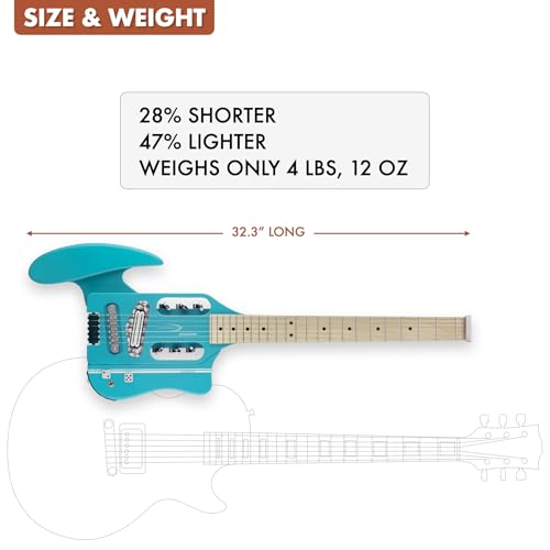 Traveler Guitar SPD HRBLU Speedster Hot-Rod Electric Travel Guitar with Gig Bag, Blue by Traveler Guitar - Used condition - Image 2