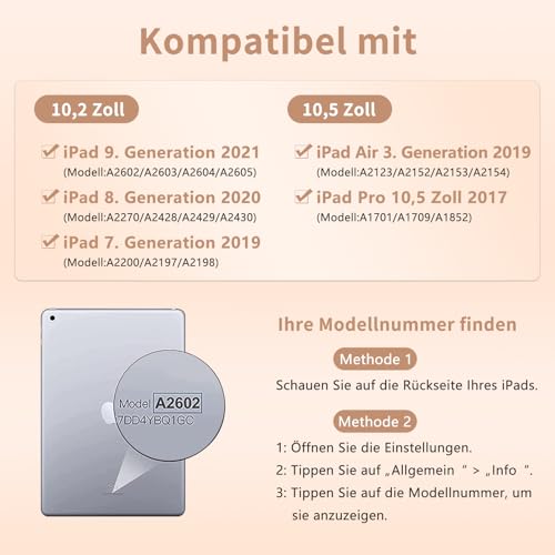 TQQ Tastatur Hülle für iPad (9./8./7. Generation) – Ansicht 2