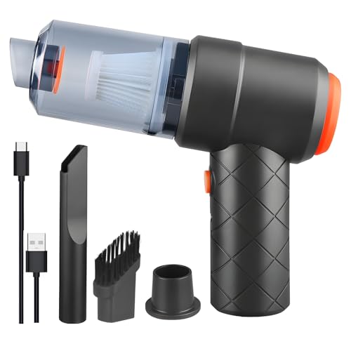 HOVIN Aspiradora de mano inalámbrica con batería - 13000Pa Mini aspiradora para coche, aspiradora portátil recargable para asientos de coche, PC, alfombras, grietas y esquinas, se puede utilizar como