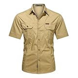 Chemise Polyvalent：Cette chemisette homme coton cargo est à la fois élégante et polyvalente. Elle se marie facilement avec un short ou un jean, une veste, des lunettes de soleil, etc. Elle offre une totale liberté de mouvement. Solide et durable, elle est conçue pour durer dans le temps.