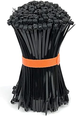 Oksdown 100 Pack Black Plastic Cable Ties 100mm×2.5mm Small Nylon Zip Ties Premium Self Locking 4 inch Mini Tie Wraps